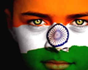 India-flag-on-face
